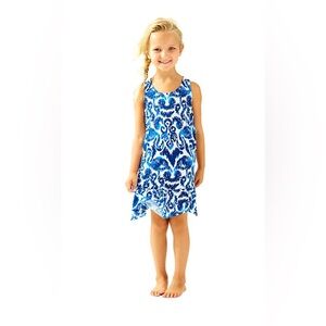 Lilly Pulitzer Mini Hampton Dress Flamingos 100% Lightweight Cotton Sz. L (8-10)